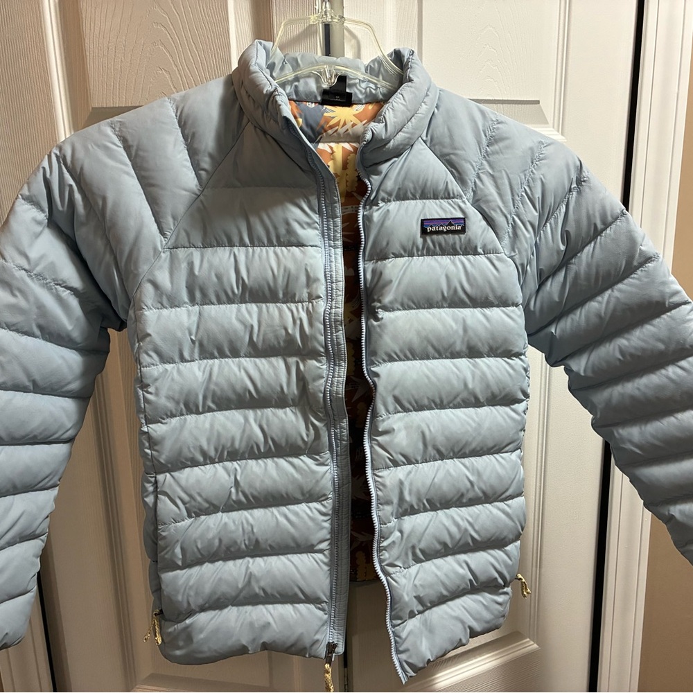 Patagonia Kids Light Blue Puffer Jacket